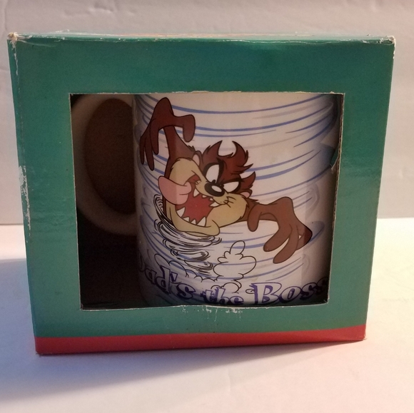 Tazmanian Devil Dads the Boss Mug 1997 New - Picture 4 of 11
